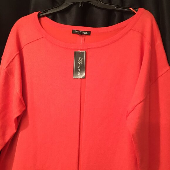 NWT Tint & Shadow Coral Tunic Sweater 1X - Picture 3 of 11
